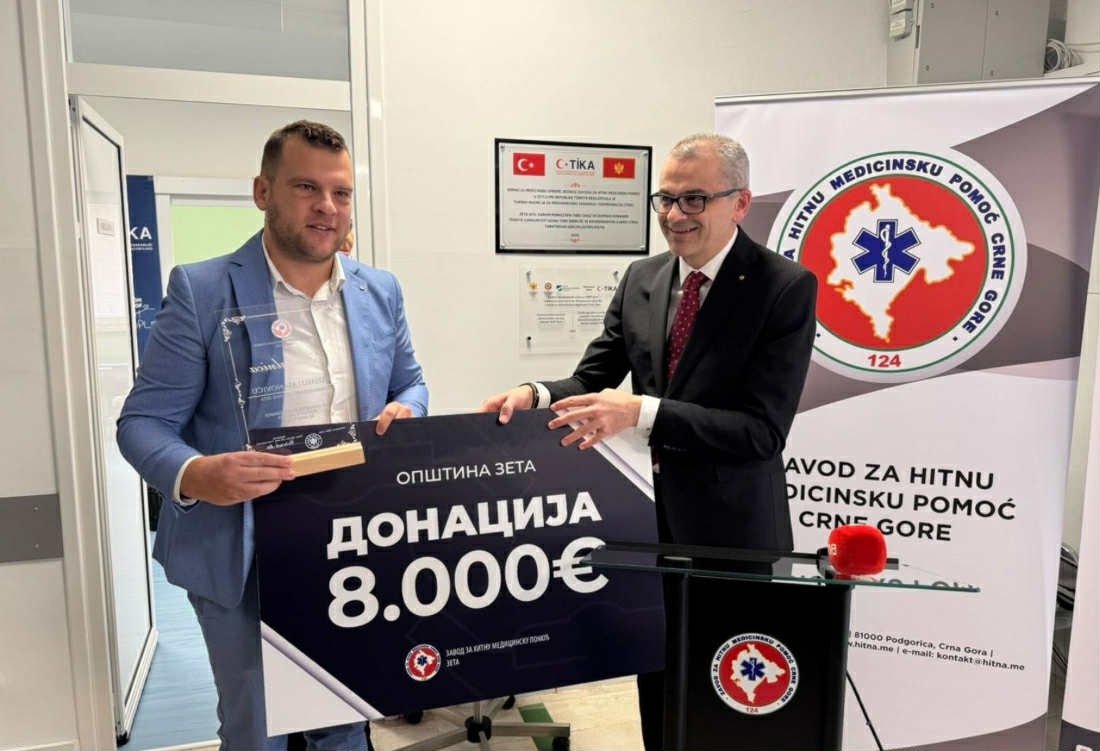 Turska agencija donirala 34.000 eura za novu jedinicu hitne pomoći u Zeti